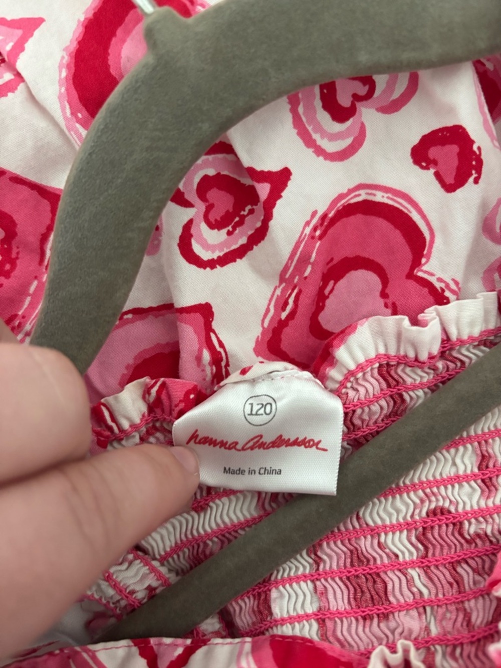 Hanna Andersson Fresh Air Sundress Girls 6-7 120 cm Hearts Cotton Summer‎ - Picture 5 of 5